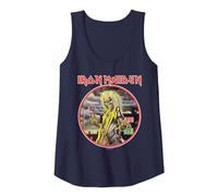 Iron Maiden Killers Camiseta sin Mangas, Mujer, Azul Marino, M