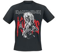 Iron Maiden Killers Eddie Large Graphic Hombre Camiseta Negro S 100% algodón Vorne Bedruckt Regular