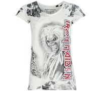 Iron Maiden Killers Mujer Camiseta Blanco-Gris M 100% algodón Vorne Bedruckt, Hinten Bedruckt Regular