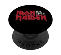 Iron Maiden Logos On Black PopSockets PopGrip Adhesivo