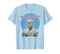 Iron Maiden Mummy Lightning Circle Baby Blue Camiseta