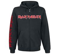 Iron Maiden NOTB Hombre Capucha con Cremallera Negro 50% algodón, 50% poliéster Regular