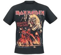 Iron Maiden Number of The Beast Graphic Hombre Camiseta Negro M 100% algodón Vorne Bedruckt Regular