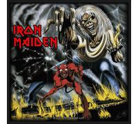 Iron Maiden Parche número de la bestia (en 10 x 10 cm)