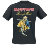 Iron Maiden Piece of Mind Tracklist Hombre Camiseta Negro 3XL 100% algodón Regular