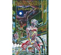 Iron Maiden Póster Textile Flag Somewhere In Time Oficial Negro 70Cm X 106Cm