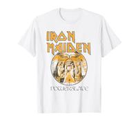 Iron Maiden - Powerslave Circle White/Baby Blue Camiseta