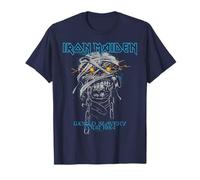 Iron Maiden Powerslave Head Mummy Navy Camiseta