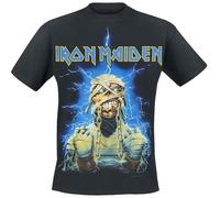 Iron Maiden Powerslave Mummy Hombre Camiseta Negro XL 100% algodón Vorne Bedruckt Regular