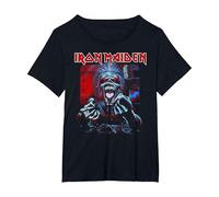 Iron Maiden Real Dead One Camiseta, Mujer Tallas Grandes, Negro, 1XL Grande