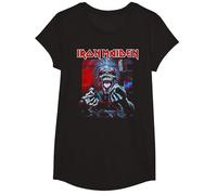 Iron Maiden Real Dead One Camiseta, Niñas, Negro, XS