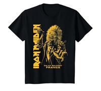 Iron Maiden Run For Your Lives Tour Belfort Camiseta, Niños, Negro, 4 años