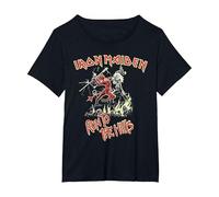 Iron Maiden Run to The Hills Camiseta, Mujer Tallas Grandes, Negro, 4XL Grande