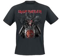 Iron Maiden Senjutsu Heads Hombre Camiseta Negro XXL 100% algodón Vorne Bedruckt Regular