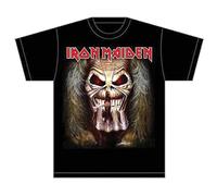 Iron Maiden - T-Shirt # M Black Unisex # Eddie Candle Finger