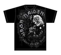 Iron Maiden - T-Shirt # S Black Unisex # Number of the Beast Grey Tone