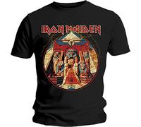 Iron Maiden - T-Shirt # S Black Unisex # Powerslave Lightning Circle