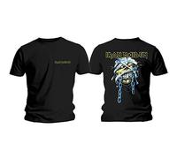 Iron Maiden Camiseta Powerslave Head & Logo Unisex Negra XXL