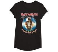 Iron Maiden The Evil That Men Do Camiseta, Niñas, Negro, S