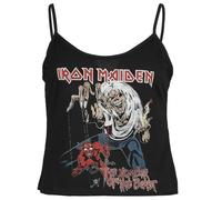 Iron Maiden The Number of The Beast Mujer Top Negro 100% algodón Regular