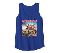 Iron Maiden The Trooper Camiseta sin Mangas, Mujer, Azul Real, M