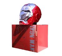 Iron Man Casco Eléctrico,1:1 Máscara De Casco con Apertura Y Cierre Automáticos Usable,MK5 Control Táctil De Varias Piezas Y Control De Voz En Inglés Coleccionables One Size A