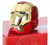 Iron-Man MK 5 - Casco electrónico portátil con control remoto y voz, ojos LED y efectos de sonido, perfecto accesorio de película de superhéroes y figura para coleccionistas adultos, regalo ideal para