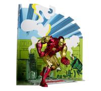 McFarlane Toys - Figura posada a escala 1:10 de Marvel Iron Man con escena (The Invincible Iron Man #126)