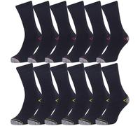 Iron Mountain IMSCK221 Calcetines de trabajo acolchados de algodón reciclado de alta resistencia para hombre Multipack Workwear (12 pares), multicolor, talla única