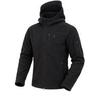 Iron Mountain Chaqueta de forro polar técnico con capucha para hombre, con cremallera completa, resistente al viento, para exteriores