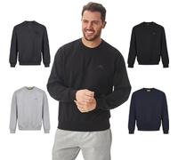 Iron Mountain IMSWT205 Sudadera de cuello redondo para hombre con hilo reciclado respetuoso con el medio ambiente, anti-pilling, flexible, cómoda y con suave forro de vellón, Negro, S