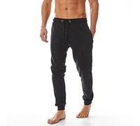 Iron Mountain IMPNT206 Pantalón de chándal ecológico para hombre con hilo reciclado, parte inferior de chándal con puños, Negro, 4XL