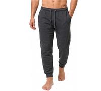 Iron Mountain IMPNT206 Pantalón de chándal ecológico para hombre con hilo reciclado, parte inferior de chándal con puños, Carbón de Leña Marl, S