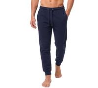 Iron Mountain Pantalones Jogger Hombre - Joggers Felpa con Cintura Ajustable y Bolsillos, Pantalón Deportivo con Puños para Gym, Fitness y Uso Diario (Azul Marino, XL)