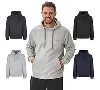 Iron Mountain Sudadera con Capucha de Forro Polar Suave para Hombre, Parte Superior ecológica con Hilo Reciclado recuperado, Gris Claro Jaspeado, 4XL