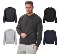 Iron Mountain Sudadera de lana reciclada para hombre, respetuosa con el medio ambiente, forro polar suave, flexible, cómoda, ropa de trabajo, cuello redondo, color gris oscuro con logotipo tonal, 2XL