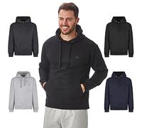 Iron Mountain Sudadera con Capucha de Forro Polar Suave para Hombre, Parte Superior ecológica con Hilo Reciclado recuperado, Negro, XL
