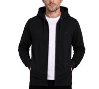 Iron Mountain Sudadera con Capucha para Hombre, respetuosa con el Medio Ambiente, Forro Polar Suave, Flexible, cómoda, con Cremallera, con Capucha, Negro, L