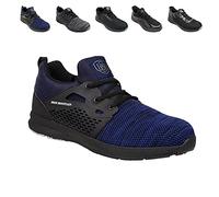 Iron Mountain Zapatillas de seguridad para hombre con puntera de acero y entresuela protectora, S1P SRC, Azul, 42 EU