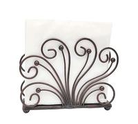 Iron Napkin Holder for Table - Heavy Duty 300g Napkin Stand for Kitchen, Dining Table - Rustic Paper Napkin Dispenser Servilleteros(Bronze)