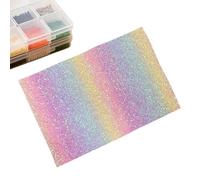 Iron-On Fuse Bead Mat - 20x15x0.1cm Heat Resistant Reusable Pad, Rainbow Glitter Sheet | Crafting Ironing Board For Adults Beginners Home Office Classroom uses Creative Projects