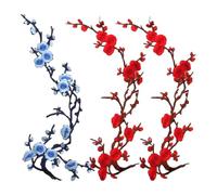 Iron On Patches Cherry Blossom Embroidery For Jeans Bags Hats (#K (3Pcs))
