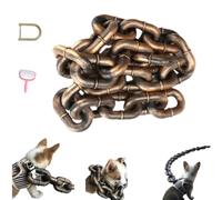 Iron Paw Chain Leash,Funny Giant Chain Leash for Small Dog,Plastic Imitating Iron Chains Looks Strong and Heavy for Small Dog/Cat Photo Props，Bronze：4.9ft