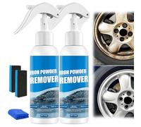 Iron Powder Remover Spray, Car Rust Removal Spray, Multifunctional Paint Cleaner, Iron Eraser Sprays for Car Bodywork, Heavy-Duty Rust Dissolver for Metal Surfaces (2PCS)