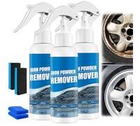 Iron Powder Remover Spray, Car Rust Removal Spray, Multifunctional Paint Cleaner, Iron Eraser Sprays for Car Bodywork, Heavy-Duty Rust Dissolver for Metal Surfaces (3PCS)