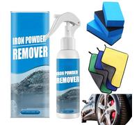 Iron Powder Remover Spray, Multi-functional Quick-Acting Rust Removal, Car Rust & Particle Remover, Multipurpose Wheels, Metal Tools, Chains,Stainless Steel (3PCS)