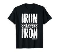 Iron Sharpens Iron Proverbs 27:17 Entrenamiento Cristiano Camiseta