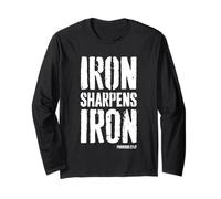 Iron Sharpens Iron Proverbs 27:17 Entrenamiento Cristiano Manga Larga