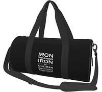 Iron Sharpens Iron Travel Equipaje Bolsa de Lona Bolsa de Lona Plegable con Ruedas Deportivas, Negro