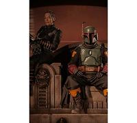Iron Studios Deluxe: The Mandalorian - Boba Fett & Fennec Shand on Throne Art Scale Statue (1/10) (LUCSWR45721-10)